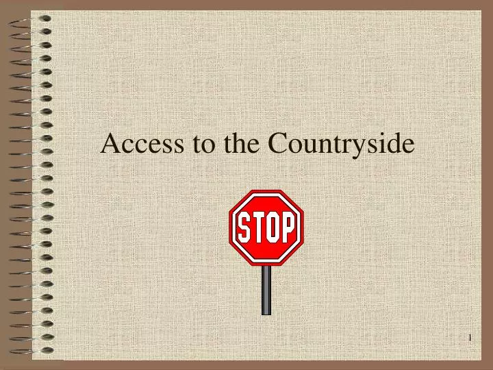 access to the countryside