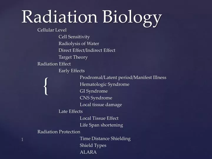 radiation biology