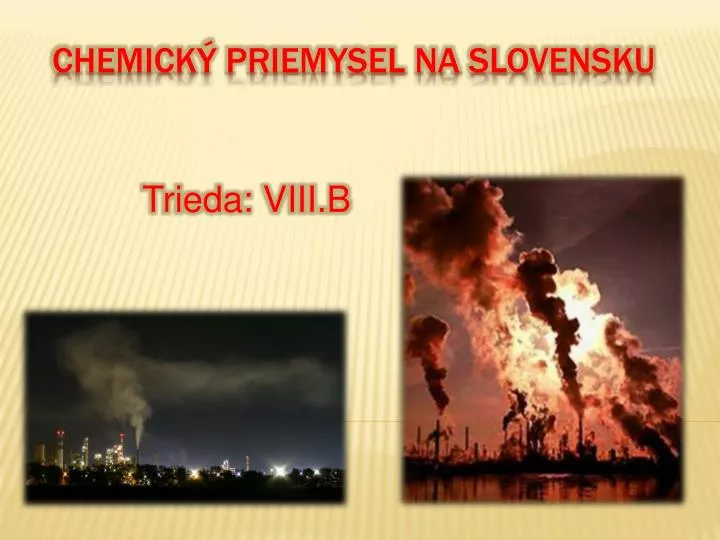 chemick priemysel na slovensku