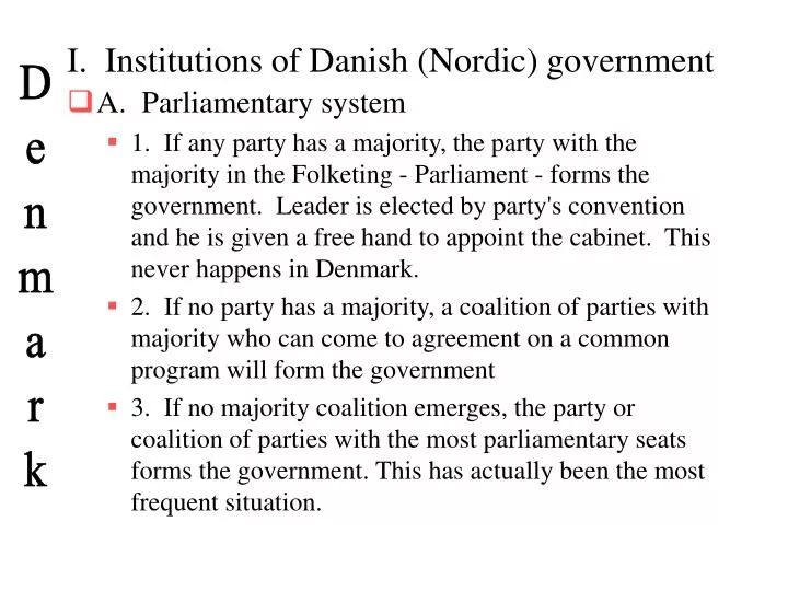 i institutions of danish nordic government