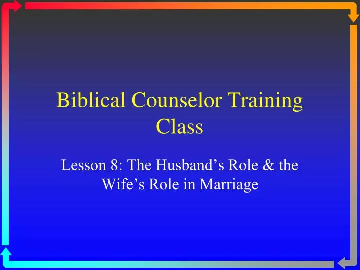 biblical counselor training class