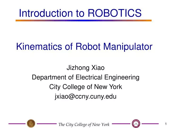 kinematics of robot manipulator