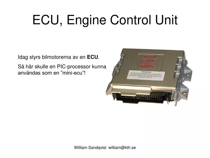 ecu engine control unit