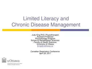 Limited Literacy and Chronic Disease Management