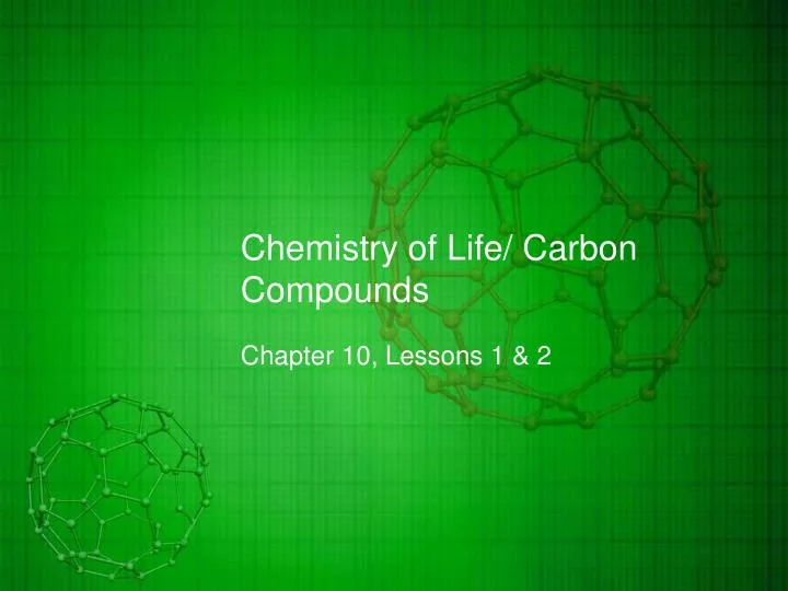 chemistry of life carbon compounds