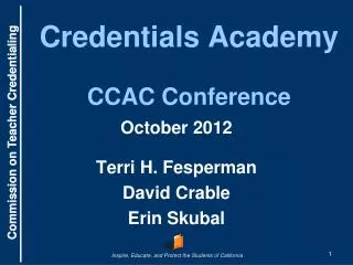 Credentials Academy CCAC Conference