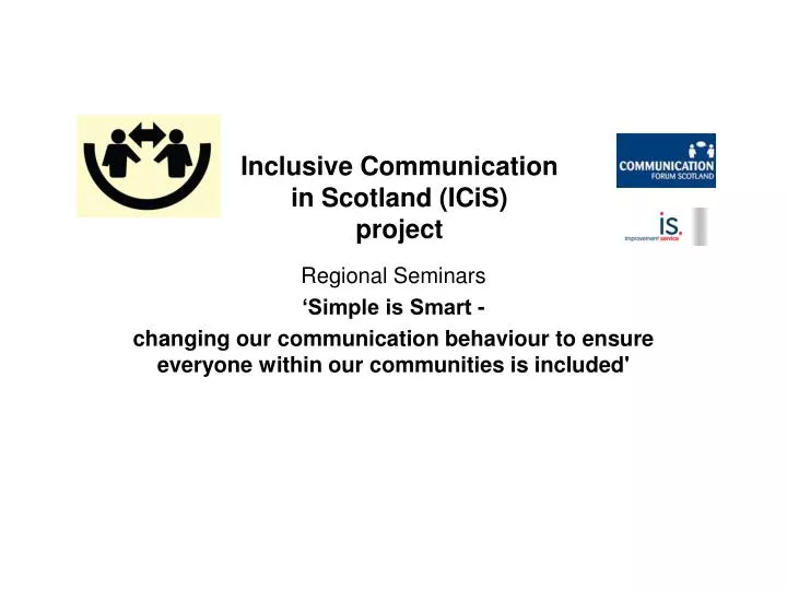 inclusive communication in scotland icis project