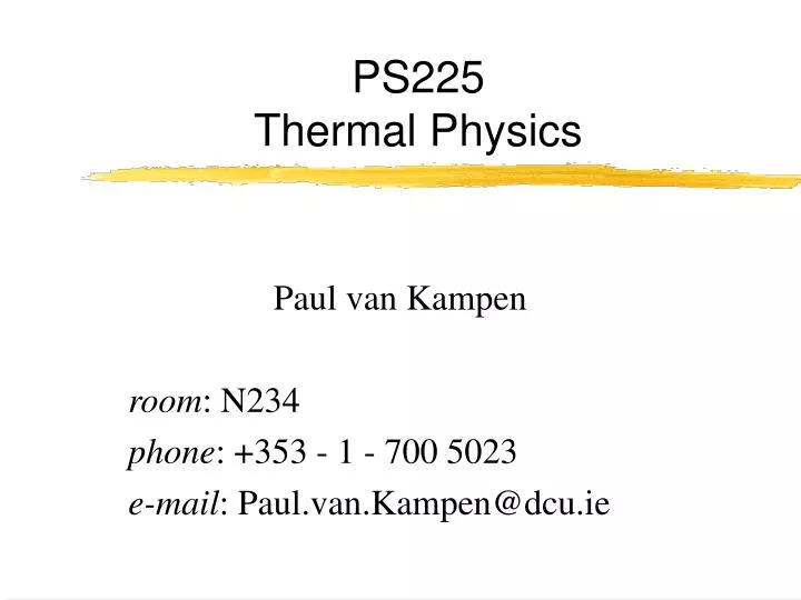 ps225 thermal physics