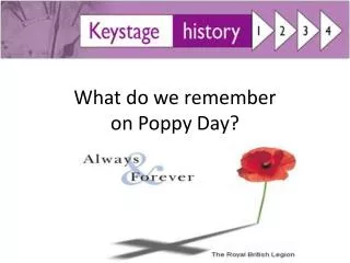 What do we remember on Poppy Day?