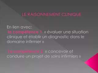 le raisonnement clinique