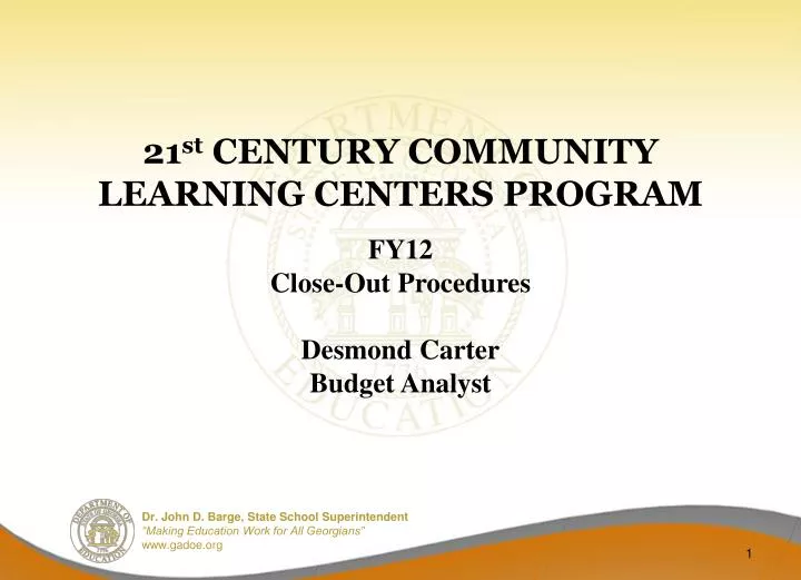 21 st century community learning centers program