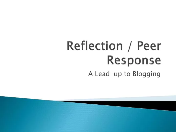 reflection peer response