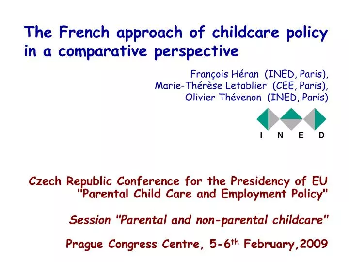 the french approach of childcare policy in a comparative perspective