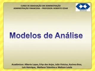 modelos de an lise