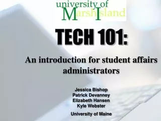 TECH 101: An introduction for student affairs administrators