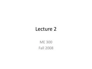 Lecture 2