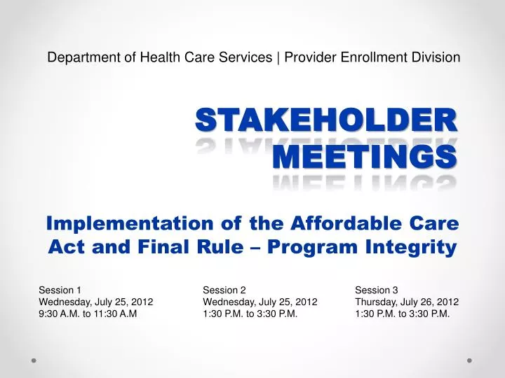implementation of the affordable care act and final rule program integrity