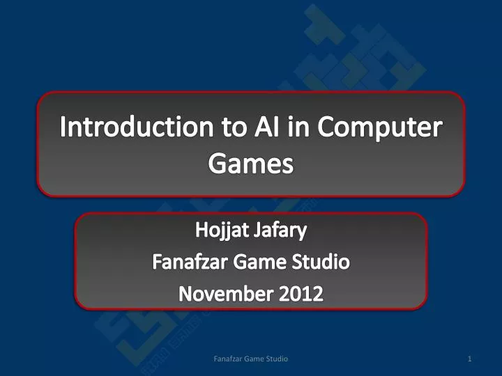 introduction to ai in computer games