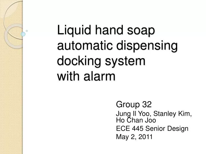 liquid hand soap automatic dispensing docking system with alarm