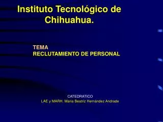 instituto tecnol gico de chihuahua