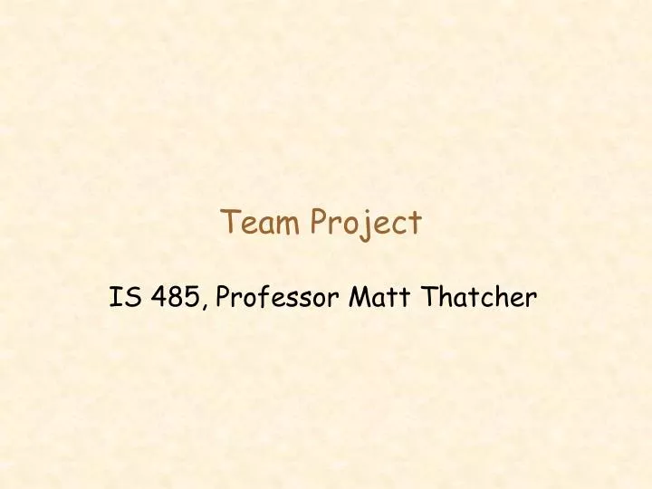 team project