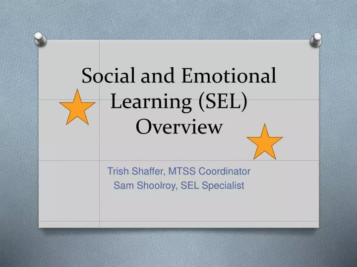 social and emotional learning sel overview