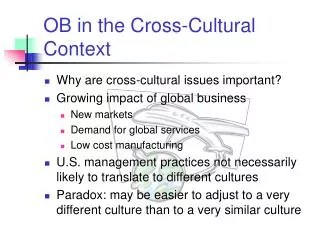 OB in the Cross-Cultural Context