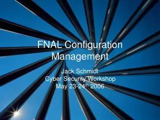 FNAL Configuration Management