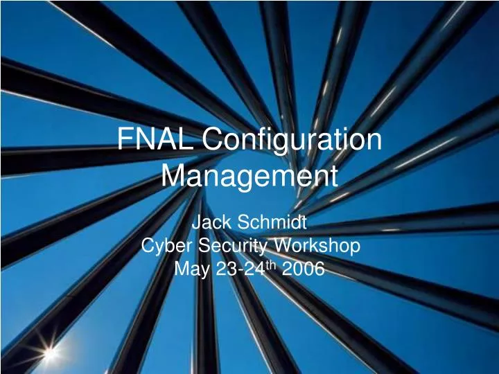 fnal configuration management