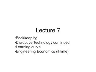 Lecture 7