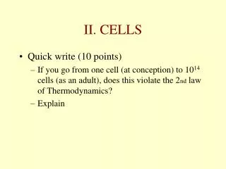 II. CELLS