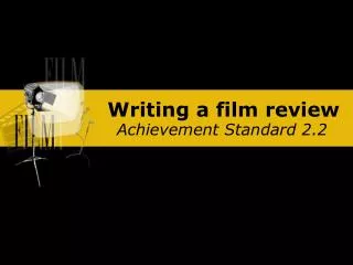Writing a film review
