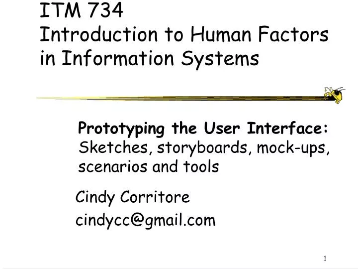 itm 734 introduction to human factors in information systems
