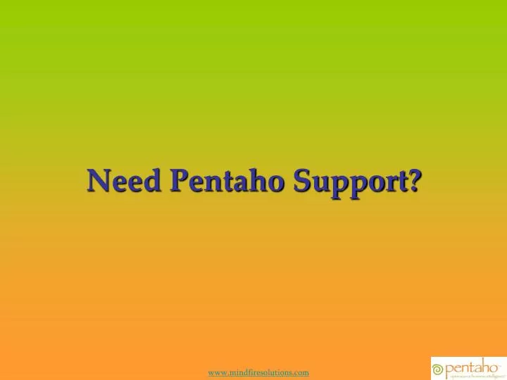 need pentaho support
