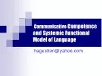 PPT - Communicative competence PowerPoint Presentation, free download ...