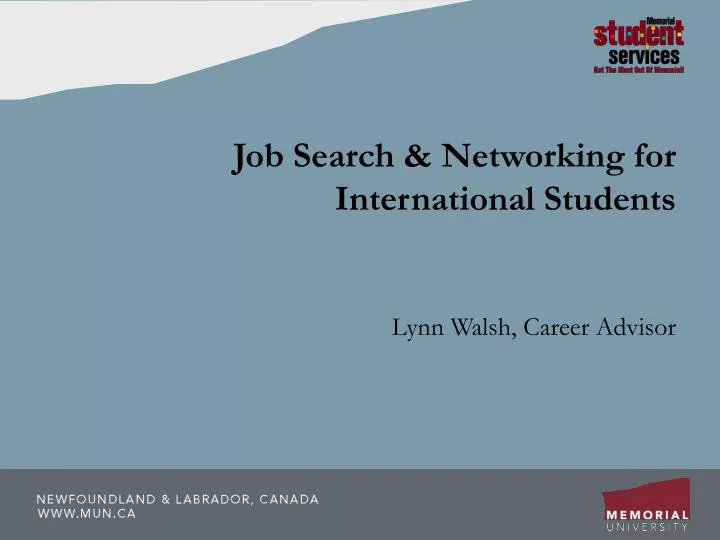 job search networking for international students