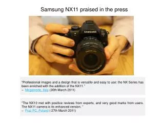 Samsung NX11 Praised in the Press