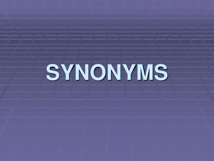 synonyms