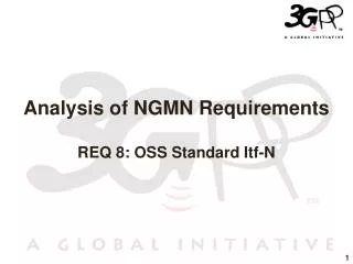 Analysis of NGMN Requirements REQ 8: OSS Standard Itf-N