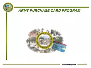 ARMY PURCHASE CARD PROGRAM