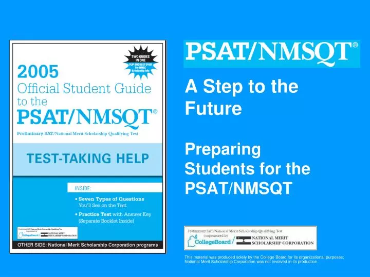 a step to the future preparing students for the psat nmsqt