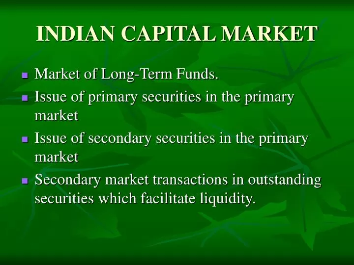 indian capital market