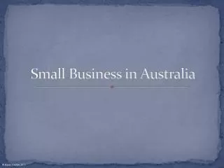Small Business in Australia