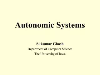 Autonomic Systems