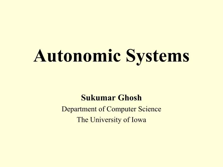 autonomic systems