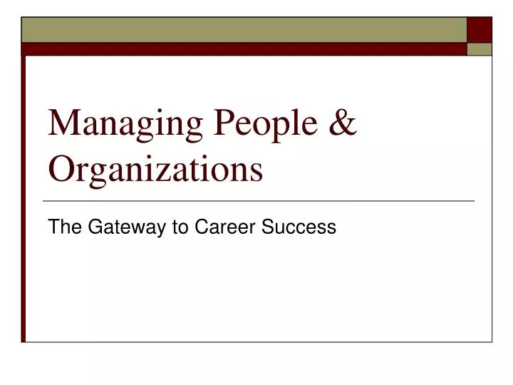 managing people organizations