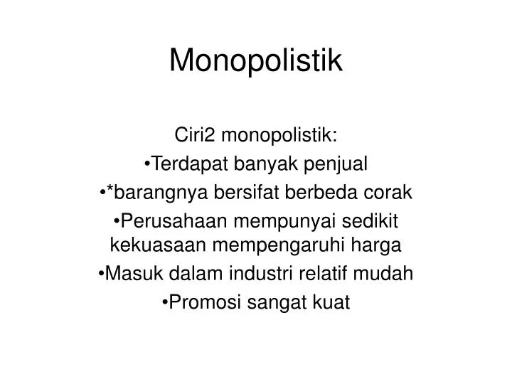 monopolistik