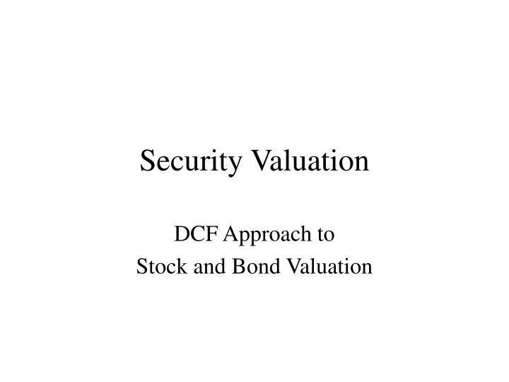 security valuation