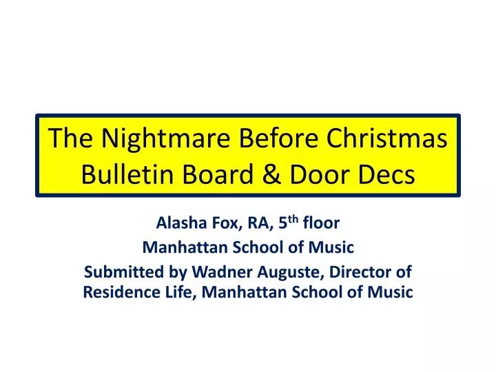 the nightmare before christmas bulletin board door decs