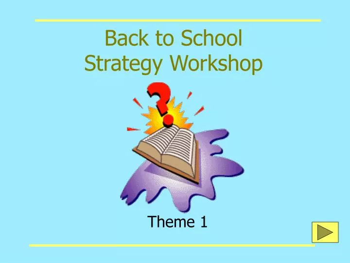 back to school strategy workshop